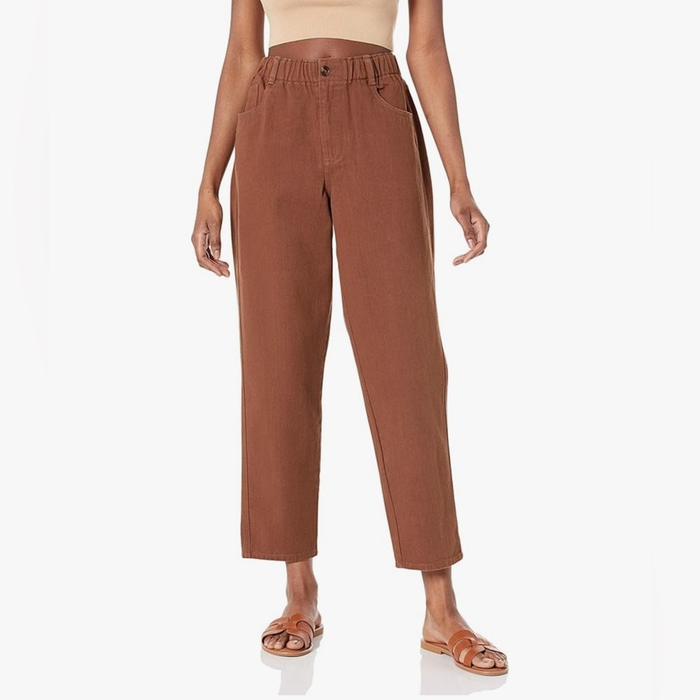 The Drop Isla brown paper bag jean size M